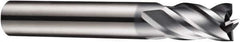 DORMER - 4 Flute Solid Carbide Roughing & Finishing Square End Mill - AlCrN Finish, Straight Shank, 35° Helix, Centercutting, Stub Length - USA Tool & Supply