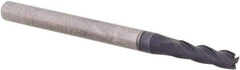 DORMER - 4 Flute Solid Carbide Roughing & Finishing Square End Mill - TiAlN Finish, Weldon Shank, 30° Helix, Centercutting, Regular Length - USA Tool & Supply