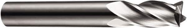 DORMER - 4 Flute Solid Carbide Roughing & Finishing Square End Mill - Uncoated, Straight Shank, 30° Helix, Centercutting, Regular Length - USA Tool & Supply