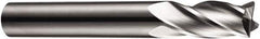 DORMER - 4 Flute Solid Carbide Roughing & Finishing Square End Mill - Uncoated, Straight Shank, 30° Helix, Centercutting, Regular Length - USA Tool & Supply