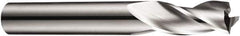 DORMER - 2mm, 6mm LOC, 3mm Shank Diam, 38mm OAL, 3 Flute, Solid Carbide Square End Mill - Single End, Bright Finish, Spiral Flute, 30° Helix, Centercutting, Right Hand Cut, Right Hand Flute, Series S903 - USA Tool & Supply