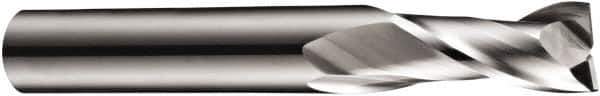 DORMER - 12mm, 25mm LOC, 12mm Shank Diam, 73mm OAL, 2 Flute, Solid Carbide Square End Mill - Single End, Bright Finish, Spiral Flute, 30° Helix, Centercutting, Right Hand Cut, Right Hand Flute, Series S902 - USA Tool & Supply