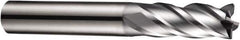 DORMER - 4 Flute Solid Carbide Roughing & Finishing Square End Mill - AlCrN Finish, Straight Shank, 35° Helix, Centercutting, Stub Length - USA Tool & Supply