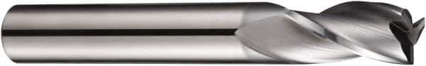 DORMER - 4.5mm Diam, 8mm LOC, 3 Flute Solid Carbide Keyway End Mill - Spiral Flute, AlCrN Finish, 6mm Shank Diam, 57mm OAL, 30° Helix, Centercutting - USA Tool & Supply