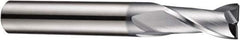 DORMER - 2.5mm Diam, 7mm LOC, 2 Flute Solid Carbide Keyway End Mill - Spiral Flute, AlCrN Finish, 6mm Shank Diam, 57mm OAL, 30° Helix, Centercutting - USA Tool & Supply
