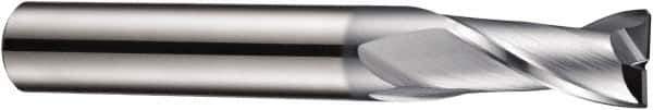 DORMER - 3mm Diam, 7mm LOC, 2 Flute Solid Carbide Keyway End Mill - Spiral Flute, AlCrN Finish, 6mm Shank Diam, 57mm OAL, 30° Helix, Centercutting - USA Tool & Supply