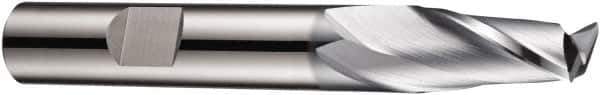 DORMER - 3.5mm Diam, 7mm LOC, 2 Flute Solid Carbide Keyway End Mill - Spiral Flute, AlCrN Finish, 6mm Shank Diam, 57mm OAL, 30° Helix, Centercutting - USA Tool & Supply