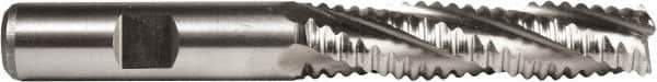 Union Butterfield - 1/2" Diam, 2" LOC, 4 Flute Cobalt Roughing & Finishing Square End Mill - Uncoated, 4" OAL, 1/2" Shank Diam, Weldon Shank, 30° Helix, Non-Centercutting, Long Length - USA Tool & Supply