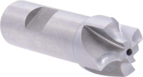 Union Butterfield - 3/16" Radius, 7/8" Mill Diam, 4 Flute High Speed Steel Corner Rounding End Mill - Single End, Uncoated, 3/8" Tip Diam, 3-1/8" OAL, 3/4" Shank Diam - USA Tool & Supply