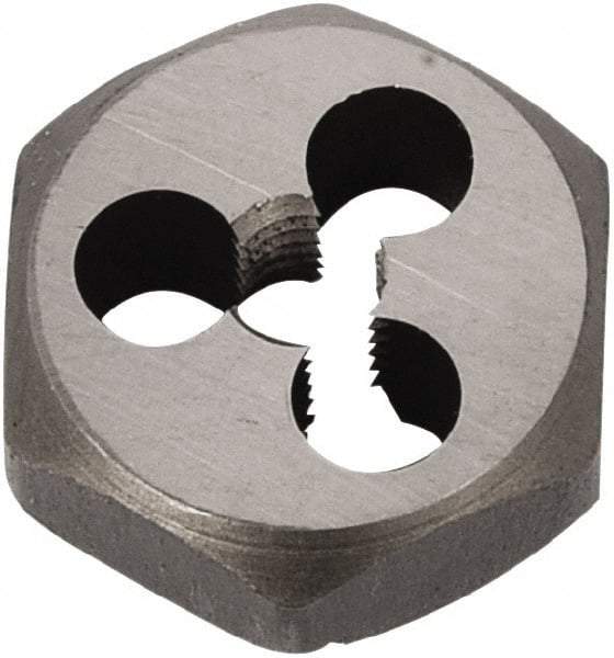 Union Butterfield - M20x2.50 Metric Coarse Thread, 1-7/16" Hex, Right Hand Thread, Hex Rethreading Die - Chromium Steel, 3/4" Thick, Series 2325M - Exact Industrial Supply