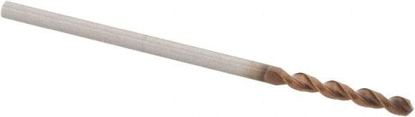 Walter-Titex - #54 130° Parabolic Flute Cobalt Screw Machine Drill Bit - AlCrN Finish, Right Hand Cut, 9mm Flute Length, 32mm OAL, Form V+A Point, Straight Shank - USA Tool & Supply