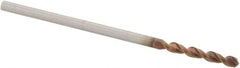 Walter-Titex - #54 130° Parabolic Flute Cobalt Screw Machine Drill Bit - AlCrN Finish, Right Hand Cut, 9mm Flute Length, 32mm OAL, Form V+A Point, Straight Shank - USA Tool & Supply