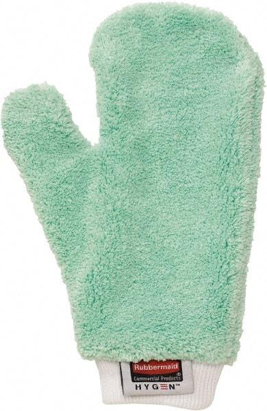 Rubbermaid - 11.9" Long Microfiber Cleaning & Dusting Mitt - Green, for Dusting - USA Tool & Supply