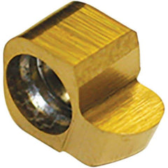 Tool-Flo - BNRR Grade GP22, 1.19mm Cutting Width Carbide Grooving Insert - 0.07" Max Depth of Cut, Right Hand, 0.0235" Corner Radius, TiN Finish - USA Tool & Supply