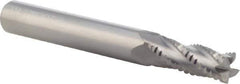 M.A. Ford - 9/32" Diam, 3/4" LOC, 4 Flute Solid Carbide Roughing Square End Mill - Uncoated, 2-1/2" OAL, 5/16" Shank Diam, Single End, Centercutting, 30° Helix - USA Tool & Supply