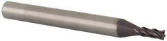 M.A. Ford - 3/32", 3/16" LOC, 1/8" Shank Diam, 1-1/2" OAL, 4 Flute, Solid Carbide Square End Mill - Single End, ALtima Finish, 35/38° Helix, Centercutting, Right Hand Cut, Right Hand Flute, Series 177 - USA Tool & Supply