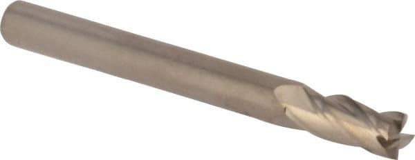 M.A. Ford - 5mm, 11mm LOC, 5mm Shank Diam, 51mm OAL, 4 Flute, Solid Carbide Square End Mill - Single End, Uncoated, 30° Helix, Centercutting, Right Hand Cut, Right Hand Flute, Series 163 - USA Tool & Supply
