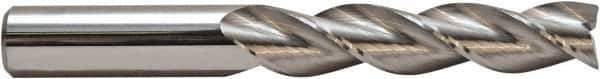 M.A. Ford - 3/4", 2-1/2" LOC, 3/4" Shank Diam, 5" OAL, 3 Flute, Solid Carbide Square End Mill - Single End, TiB2 Finish, 36° Helix, Centercutting, Right Hand Cut, Right Hand Flute, Series 138 - USA Tool & Supply