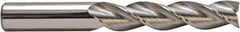 M.A. Ford - 1", 1-1/4" LOC, 1" Shank Diam, 6" OAL, 3 Flute, Solid Carbide Square End Mill - Single End, TiB2 Finish, 36° Helix, Centercutting, Right Hand Cut, Right Hand Flute, Series 138 - USA Tool & Supply