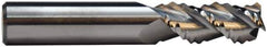 M.A. Ford - 16mm Diam, Coarse Pitch, 30mm LOC, 3 Flute Solid Carbide Roughing Square End Mill - 89mm OAL, 16mm Shank Diam, Single End, Centercutting, 45° Helix - USA Tool & Supply