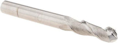 M.A. Ford - 1/4" Diam, 3/4" LOC, 2 Flute Solid Carbide Ball End Mill - Single End, 2-1/2" OAL, 1/4" Shank Diam, Spiral Flute - USA Tool & Supply