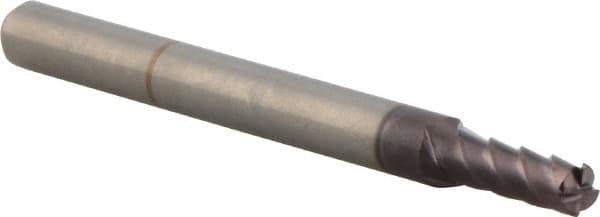 M.A. Ford - 3/16", 4 Flute, Single End, Solid Carbide, 0.02" Corner Radius End Mill - 3" OAL, 45° Helix, Right Hand Flute, 9/16" LOC, Right Hand Cut - USA Tool & Supply