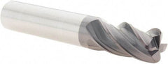 M.A. Ford - 1/2", 4 Flute, Single End, Solid Carbide, 0.09" Corner Radius End Mill - 3" OAL, 35/38° Helix, Right Hand Flute, 1" LOC, Right Hand Cut - USA Tool & Supply