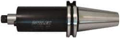 Parlec - CAT50 Taper Shank 1" Pilot Diam Shell Mill Holder - 10" Flange to Nose End Projection, 1/2-20 Lock Screw - Exact Industrial Supply