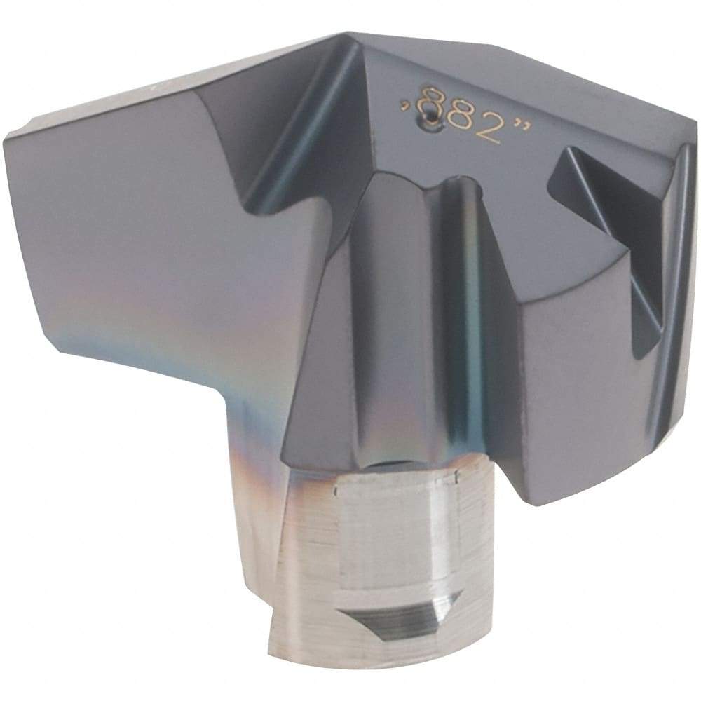 Iscar - Series ICP, 0.882" Diam Grade IC908 140° Replaceable Drill Tip - Carbide, TiAlN Finish, 22 Seat Size, Through Coolant - USA Tool & Supply