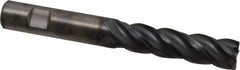 Kennametal - 3/4", 3" LOC, 3/4" Shank Diam, 6" OAL, 4 Flute, Solid Carbide Square End Mill - Single End, AlTiN Finish, Spiral Flute, 38° Helix, Centercutting, Right Hand Cut, Right Hand Flute, Series HPHV - USA Tool & Supply