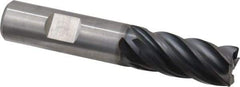 Kennametal - 5/8", 5 Flute, Solid Carbide, 0.03" Corner Radius End Mill - 3-1/2" OAL, 1-1/4" LOC - USA Tool & Supply