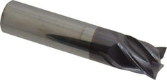 Accupro - 5/8", 3/4" LOC, 5/8" Shank Diam, 3" OAL, 4 Flute, Solid Carbide Square End Mill - Single End, AlTiN Finish, Spiral Flute, Variable° Helix, Centercutting, Right Hand Cut, Right Hand Flute - USA Tool & Supply