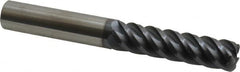 Accupro - 1/2" Diam 5 Flute Solid Carbide 0.09" Corner Radius End Mill - USA Tool & Supply