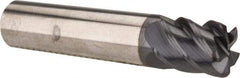 Accupro - 1/2", 5 Flute, Single End, Solid Carbide, 0.06" Corner Radius End Mill - 2-1/2" OAL, 45° Helix, Right Hand Flute, 5/8" LOC, Right Hand Cut - USA Tool & Supply