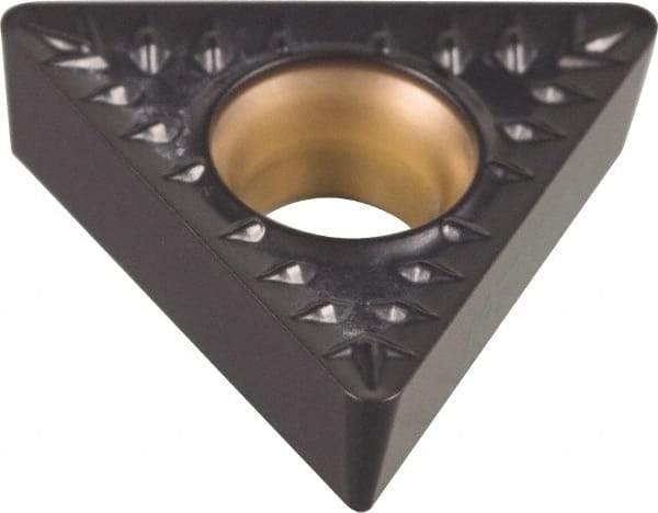 Kennametal - TCMT32.51 MP Grade KCP25 Carbide Turning Insert - TiCN/Al2O3 Finish, 60° Triangle, 3/8" Inscr Circle, 5/32" Thick, 1/64" Corner Radius - USA Tool & Supply