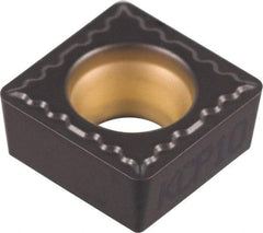 Kennametal - SCMT32.52 UF Grade KCP10 Carbide Turning Insert - TiCN/Al2O3 Finish, 90° Square, 3/8" Inscr Circle, 5/32" Thick, 1/32" Corner Radius - USA Tool & Supply