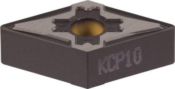 Kennametal - DNMG442 FW Grade KCP05 Carbide Turning Insert - TiCN/Al2O3 Finish, 55° Diamond, 1/2" Inscr Circle, 1/4" Thick, 1/32" Corner Radius - USA Tool & Supply