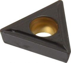 Kennametal - TPMT21.51 LF Grade KCP25 Carbide Turning Insert - TiCN/Al2O3 Finish, 60° Triangle, 1/4" Inscr Circle, 3/32" Thick, 1/64" Corner Radius - USA Tool & Supply
