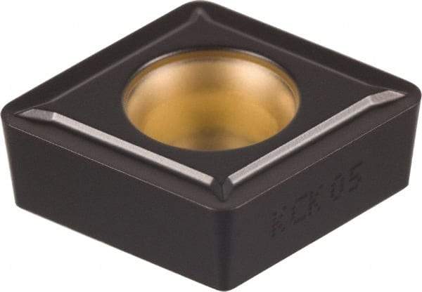 Kennametal - CCMT32.52 LF Grade KCK20 Carbide Turning Insert - TiCN/Al2O3 Finish, 80° Diamond, 3/8" Inscr Circle, 5/32" Thick, 1/32" Corner Radius - USA Tool & Supply