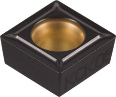 Kennametal - SCMT32.51 LF Grade KCK05 Carbide Turning Insert - TiCN/Al2O3 Finish, 90° Square, 3/8" Inscr Circle, 5/32" Thick, 1/64" Corner Radius - USA Tool & Supply