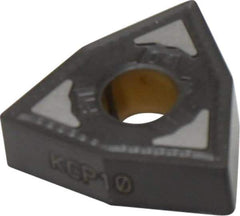 Kennametal - WNMG431 FN Grade KCP10 Carbide Turning Insert - TiCN/Al2O3 Finish, 80° Trigon, 1/2" Inscr Circle, 3/16" Thick, 1/64" Corner Radius - USA Tool & Supply