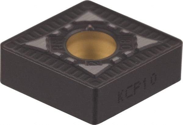 Kennametal - CNMG542 RN Grade KCP25 Carbide Turning Insert - TiCN/Al2O3 Finish, 80° Diamond, 5/8" Inscr Circle, 1/4" Thick, 1/32" Corner Radius - USA Tool & Supply