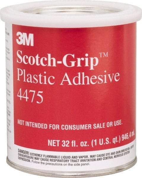 3M - 32 Fluid Ounce Container, Clear, Can Synthetic Resin Construction Adhesive - Series 4475 - USA Tool & Supply