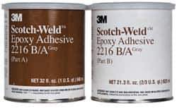 3M - 32 oz Can Two Part Epoxy - 90 min Working Time, 3,200 psi Shear Strength, Series 2216 - USA Tool & Supply