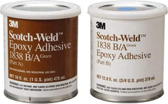 3M - 32 oz Can Two Part Epoxy - 60 min Working Time, 3,000 psi Shear Strength, Series 1838 - USA Tool & Supply