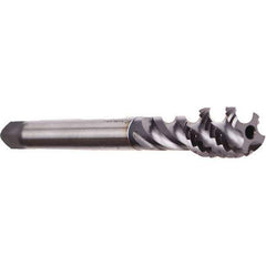 Emuge - 5/8-11 UNC 4 Flute 2B Bottoming Spiral Flute Tap - Cobalt, TiCN Finish, 4.331" OAL, Right Hand Flute, Right Hand Thread, Series Enorm - USA Tool & Supply