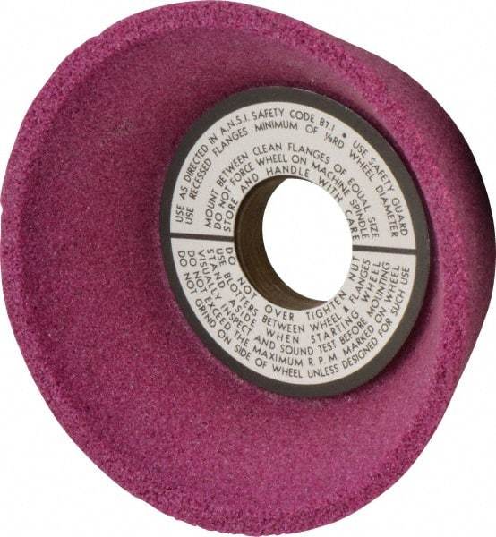 Grier Abrasives - 5" Diam, 1-1/4" Hole Size, 2-3/16" Overall Thickness, 46 Grit, Type 11 Tool & Cutter Grinding Wheel - Coarse Grade, Aluminum Oxide, H Hardness, Vitrified Bond, 4,966 RPM - USA Tool & Supply