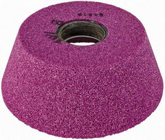 Grier Abrasives - 5" Diam, 1-1/4" Hole Size, 2-3/16" Overall Thickness, 46 Grit, Type 11 Tool & Cutter Grinding Wheel - Coarse Grade, Aluminum Oxide, J Hardness, Vitrified Bond, 4,966 RPM - USA Tool & Supply