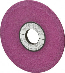 Grier Abrasives - 6" Diam, 1-1/4" Hole Size, 1/2" Overall Thickness, 46 Grit, Type 12 Tool & Cutter Grinding Wheel - Coarse Grade, Aluminum Oxide, J Hardness, Vitrified Bond, 4,138 RPM - USA Tool & Supply