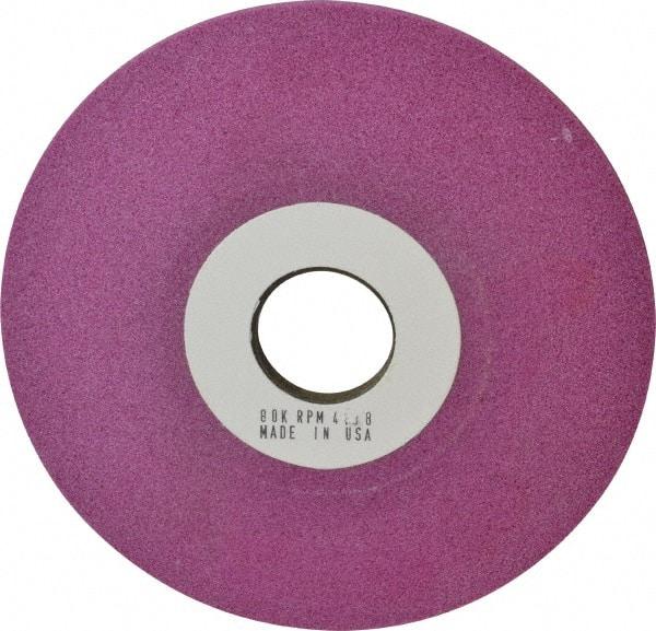 Grier Abrasives - 6" Diam, 1-1/4" Hole Size, 1/2" Overall Thickness, 80 Grit, Type 12 Tool & Cutter Grinding Wheel - Medium Grade, Aluminum Oxide, K Hardness, Vitrified Bond, 4,138 RPM - USA Tool & Supply